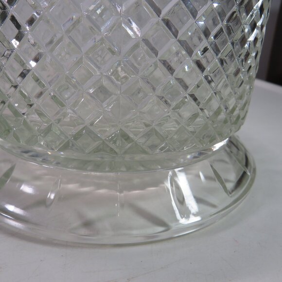 Vintage Indiana Glass Princess Pattern Candy Dish, vase or wine chiller HEAVY - Picture 4 of 9